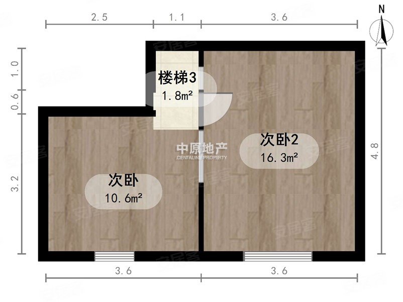 水木天成阁林园3室2厅1卫101.49㎡南北127万