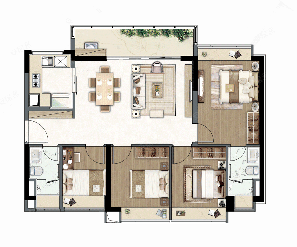 紫鑫御湖湾装修只卖毛坯价南北通透前后无遮挡