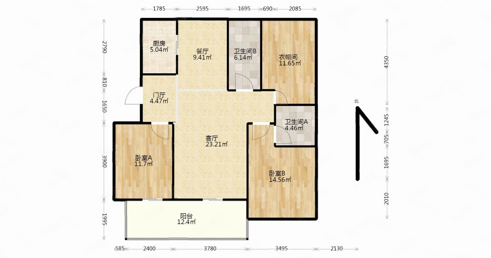 高品质小区月桥花院高层精装三室采光视野潇湘路