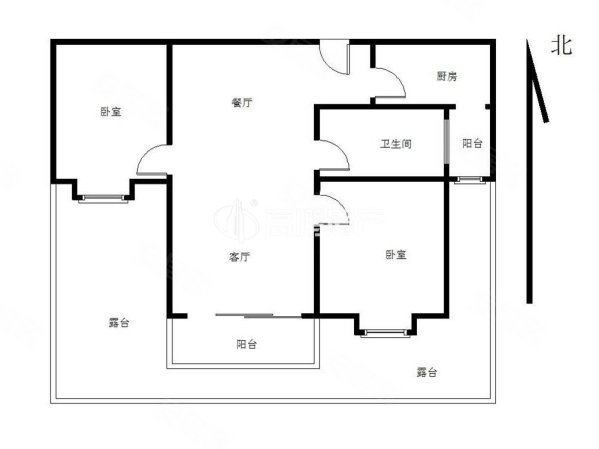 特房黎安小镇(三期)2室2厅1卫89.48㎡西南155万