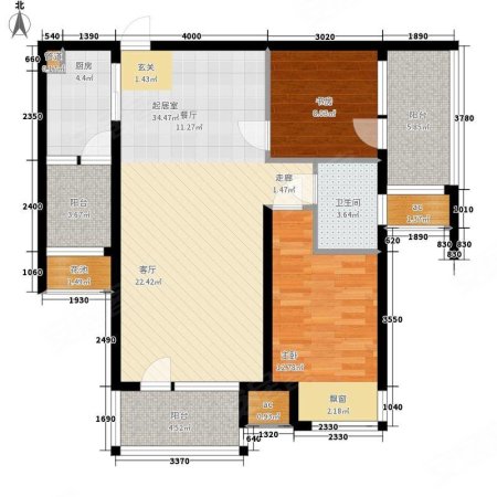 北辰三角洲D4区瀚江府3室2厅2卫146.18㎡南北288万