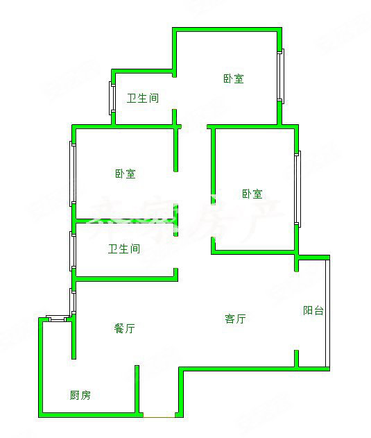 幸福广场(A区)3室2厅2卫105㎡东68万