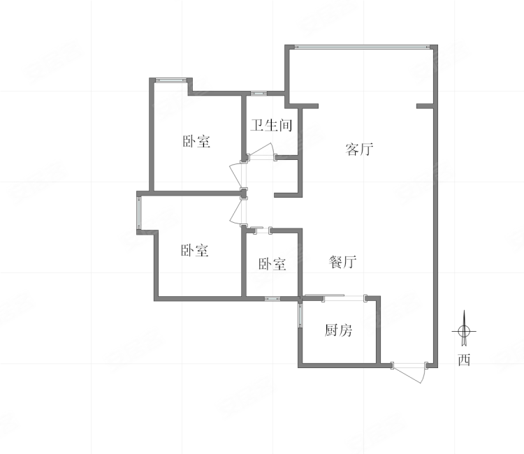 盛景天下3室2厅1卫86㎡东83.2万