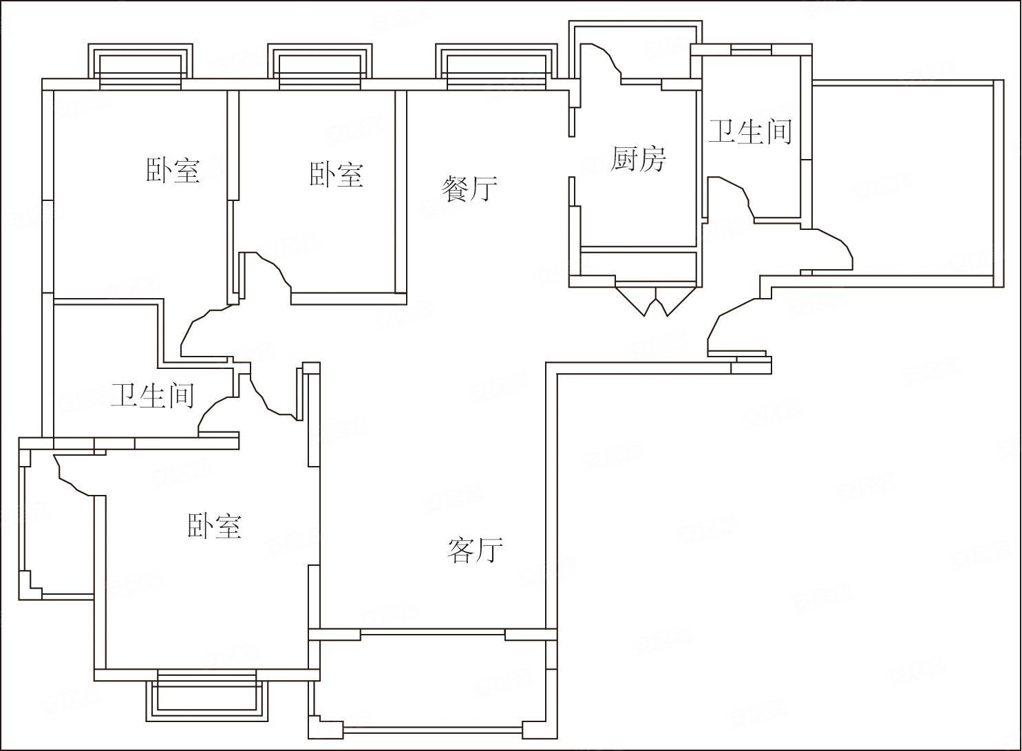 东方帝景城二手房,103.8万,4室2厅,2卫,143.67平米-徐州安居客