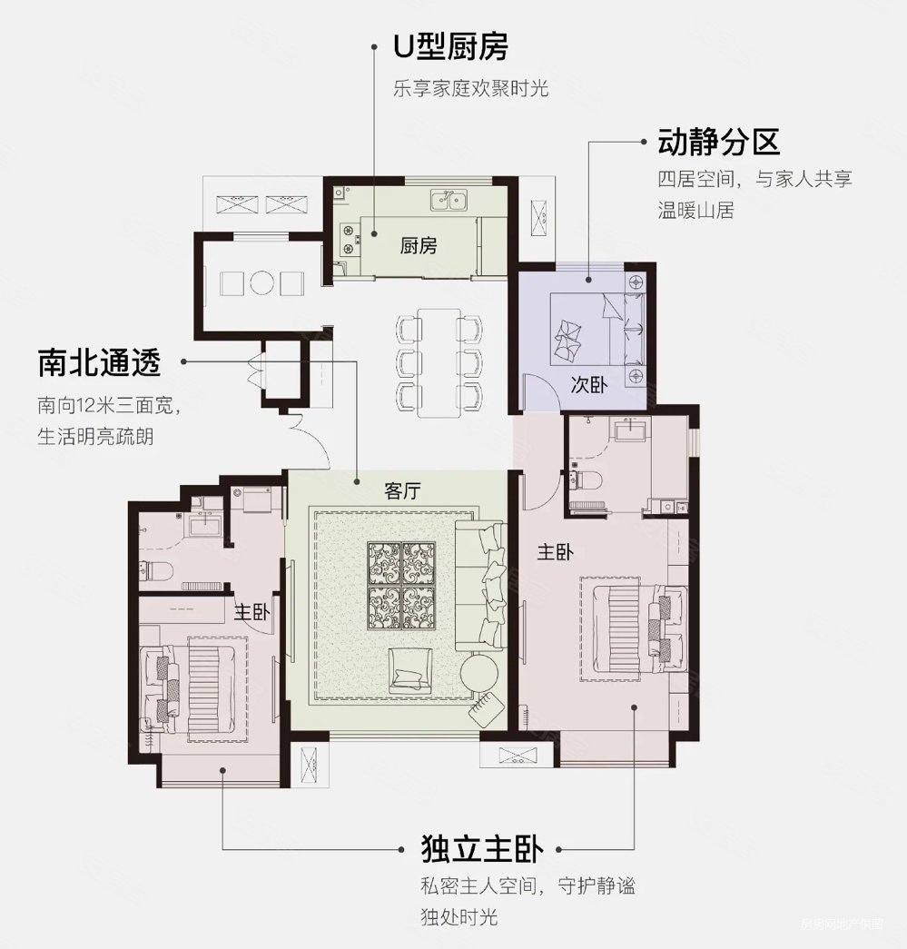 檀香府4室2厅2卫145㎡南北580万