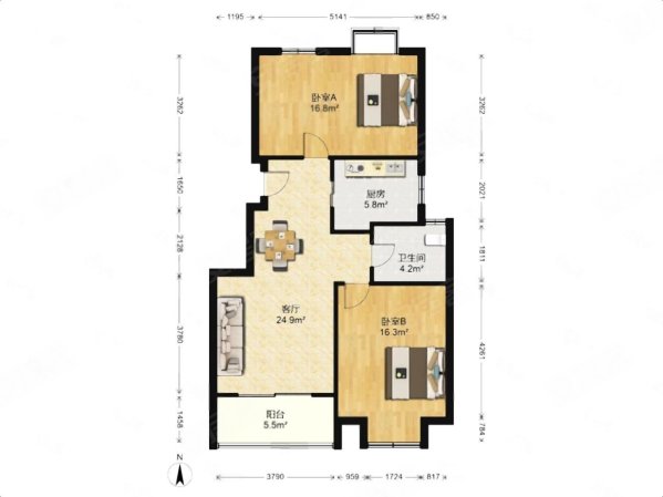 南大和园小区绿化高集中供暖房龄新朝南商品房