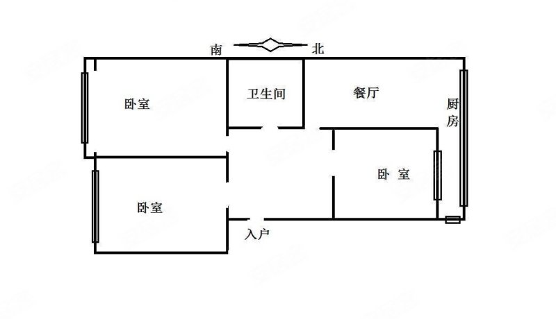 五一四队集资楼3室1厅1卫77.91㎡南北45万