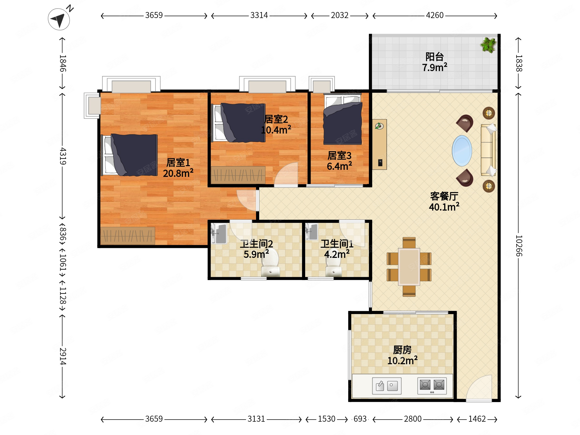 香港业主出售回港深业花园高层南向豪装三房价格可谈双地铁