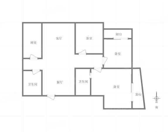 北城绿景3室2厅2卫141㎡南北125万