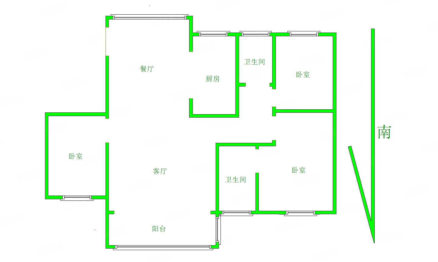 建业森林半岛(公寓住宅)3室2厅2卫150.05㎡南北185万