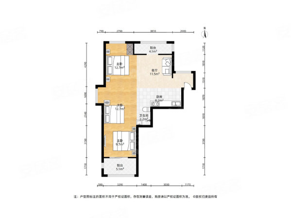 陆庄庭苑3室2厅1卫93.68㎡南北286万