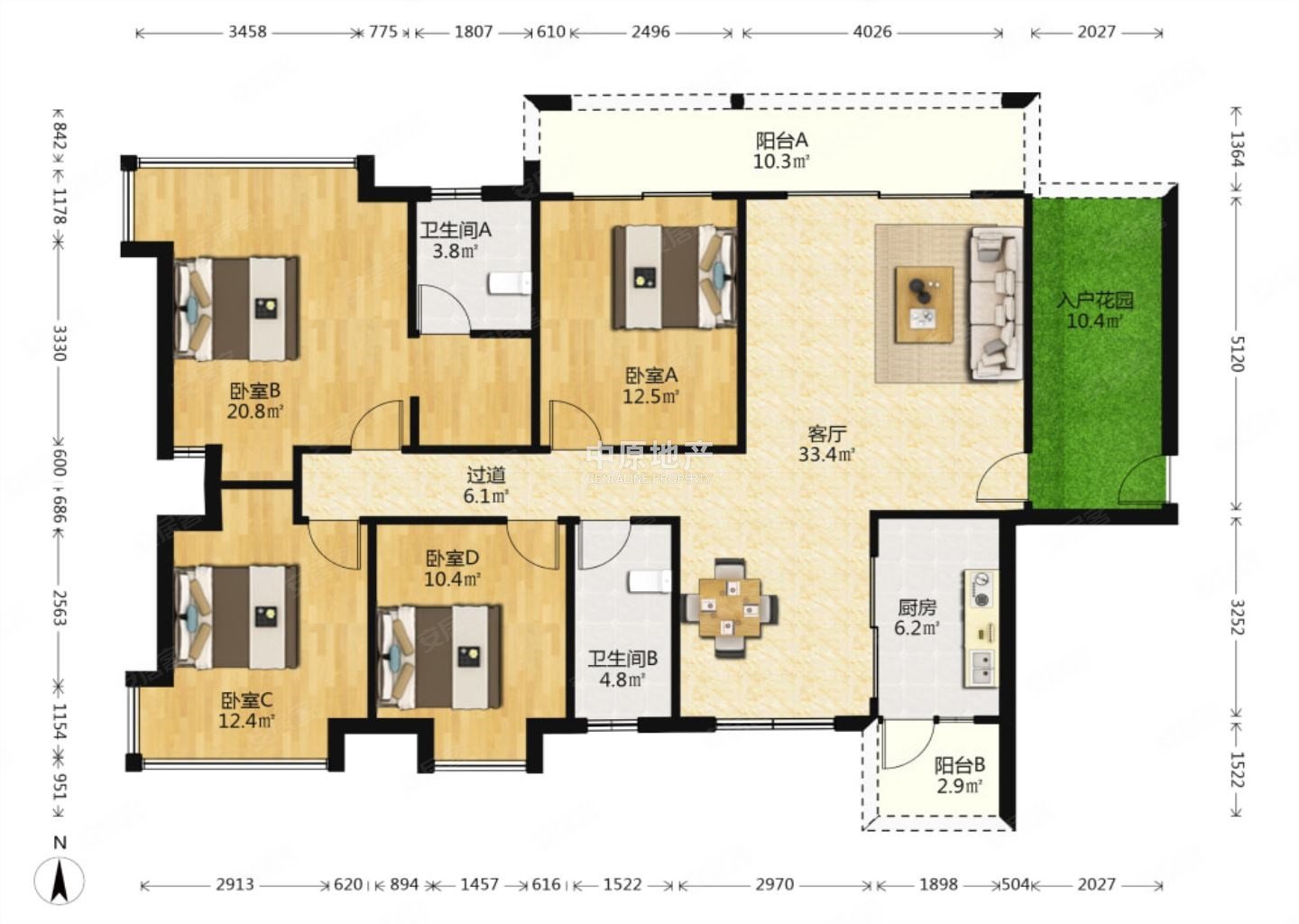 科城山庄  环境优美   户型方正  方便看房