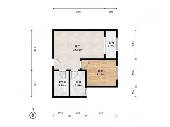 金隅畅和园4号院1室1厅1卫65.37㎡东170万