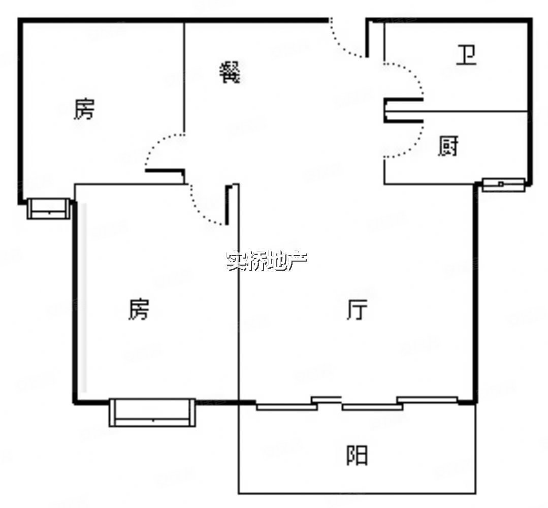 源昌君悦山2室2厅1卫94.15㎡南636万