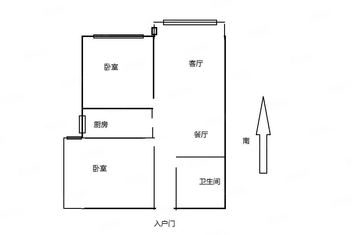 广通小区2室2厅1卫80㎡南北46.5万