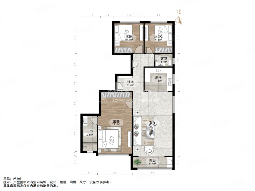 奥体铂悦府   精装3室 南北通透  采光舒适   随时看房