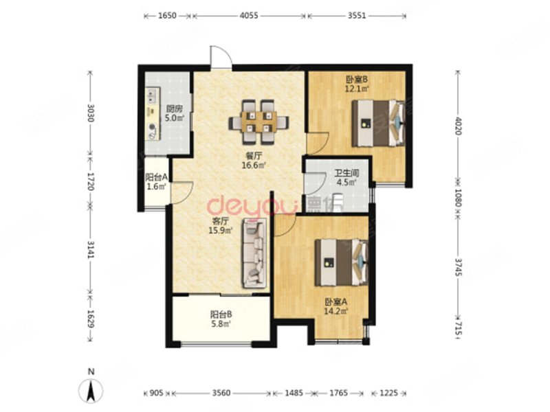 伊萨卡国际城(公寓住宅) 购物方便 有电梯 正南朝向 精装修