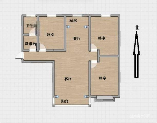 橄榄绿洲3室2厅1卫114㎡南北69.8万