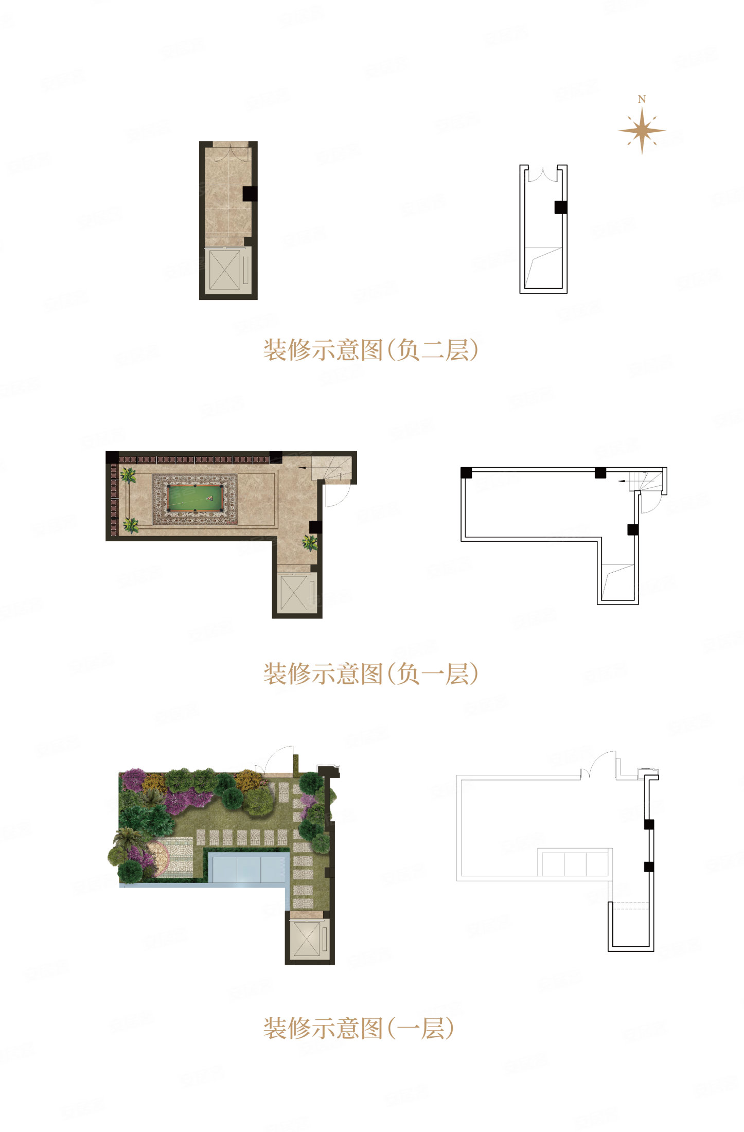 使用500平 叠拼带地下室花园下叠别墅,龙湖云峰原著二手房,407万,4室2