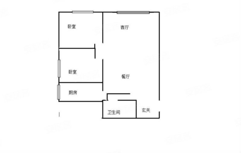 中贸广场2室2厅1卫102.47㎡东北150万