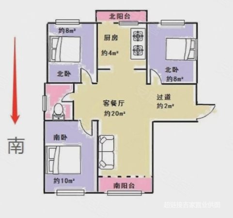 凌东苑3室2厅1卫97.74㎡东南550万