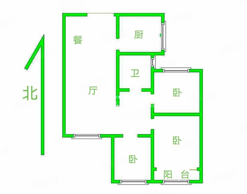 新房未住出售,北园地铁口旁,三室好房推荐,看房有钥匙