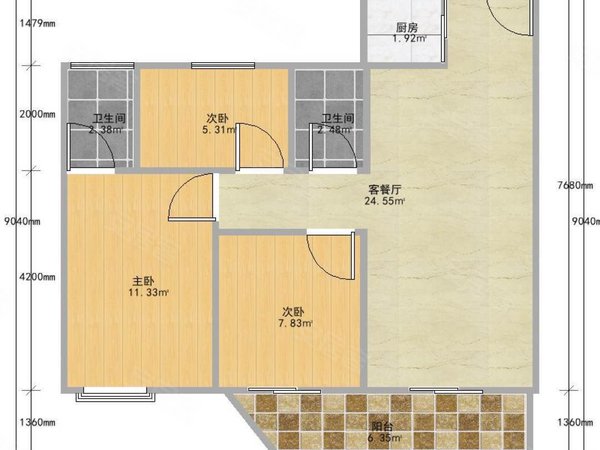 杭州萧山闻堰三江名苑三江名苑3室2厅2卫 商业配套齐全 电梯房 南北