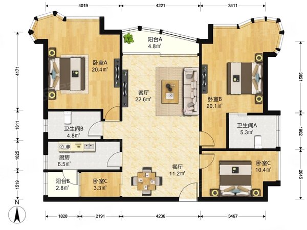 【多图】黄埔花园,大沙地租房,黄埔花园 近地铁 望花园安静 大三房