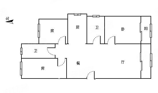 天阳上河95方 3室2厅2卫全屋地暖 面积多