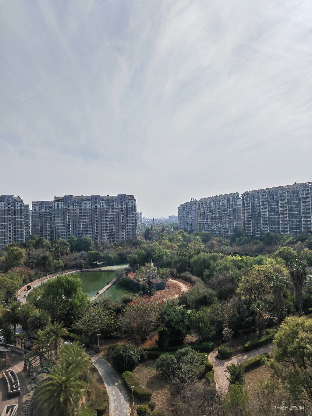 世纪城 茗春苑 送车位 中空大跃层5房 精装修 带