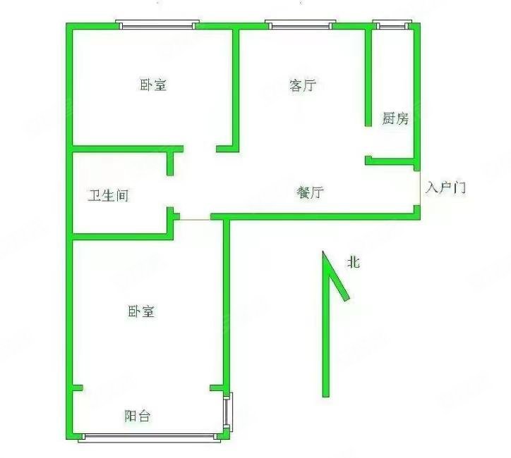 荣联天下城2室2厅1卫87.89㎡南北78万