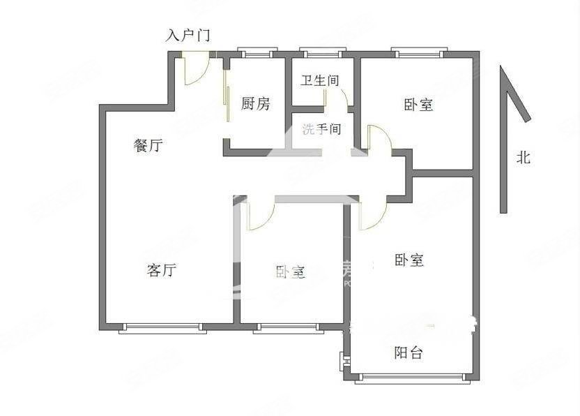 鲁商运河公馆3室2厅1卫115.19㎡南北106万