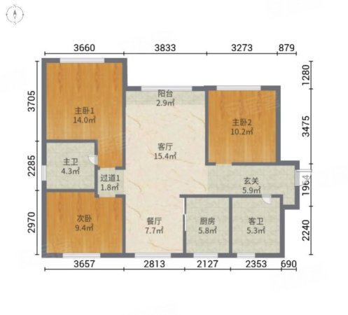 湖苑~中层~小区安静舒适~明厨~明卫~南北户型,中海公园城悦湖苑二手房
