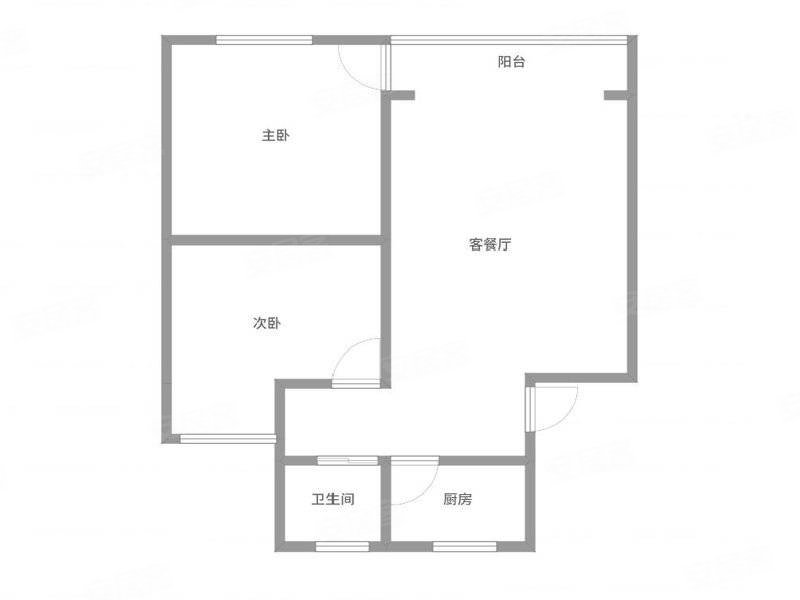 九九商业大厦2室2厅1卫76㎡南北63万