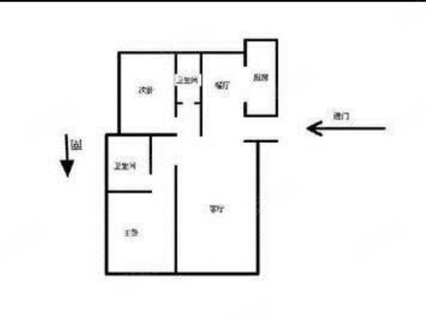 【多图】强头安置小区,洋江西路租房,兴越东路上强头家园两室两厅出租