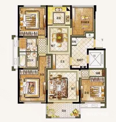 急售大悦湾南北双阳台120平方超方正套型阳光无档看房方便