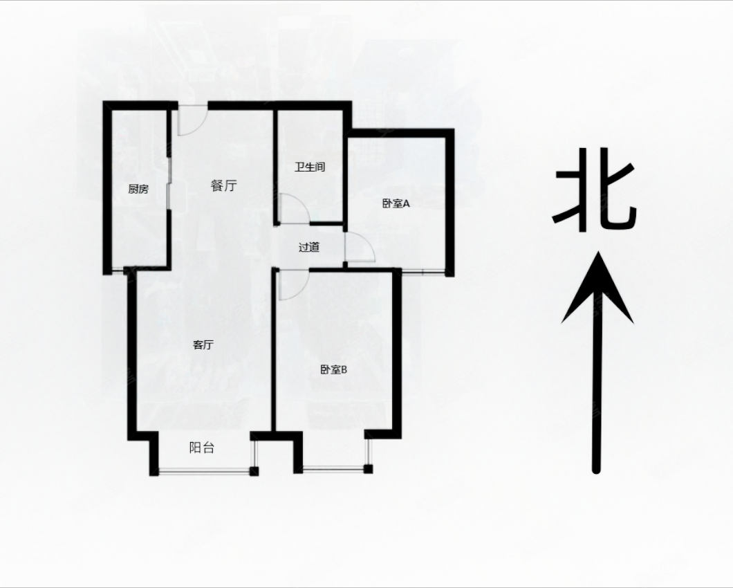 西美五洲天地2室2厅1卫92㎡南北145万