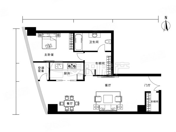 三里屯SOHO公寓1室1厅1卫108.6㎡西880万