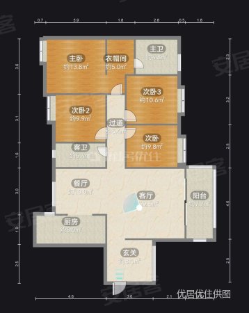 睿力上城4室2厅2卫155㎡南255万