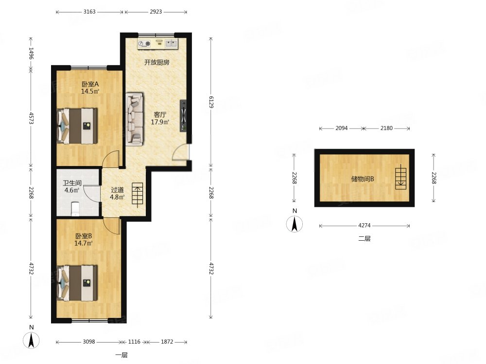 急售怡景园带阁楼南北通透新婚精装修近d铁小区中央