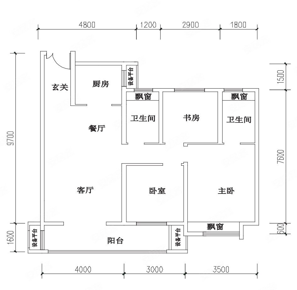 珑玺台暖气大三室两卫 双阳台 落地窗 老证送车位随时看房