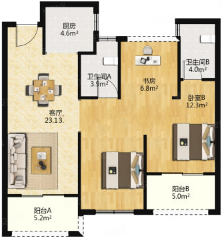 中天珺府(北区公寓住宅) 正南朝向 中间好楼层 满五 电梯房