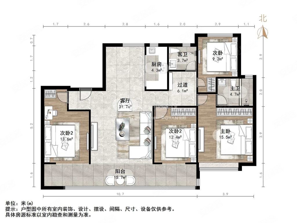 济南龙湖天奕148户型图片