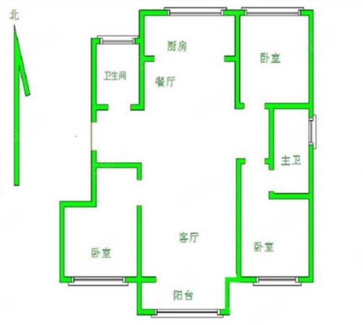 中建幸福城3室2厅2卫117.07㎡南北126万