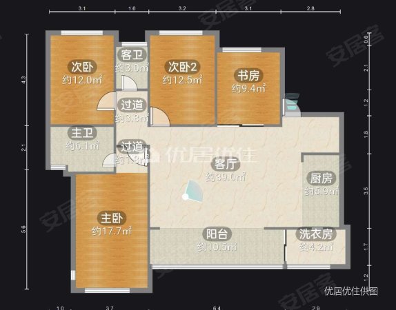 云山长麓1期4室2厅2卫137㎡南137.7万