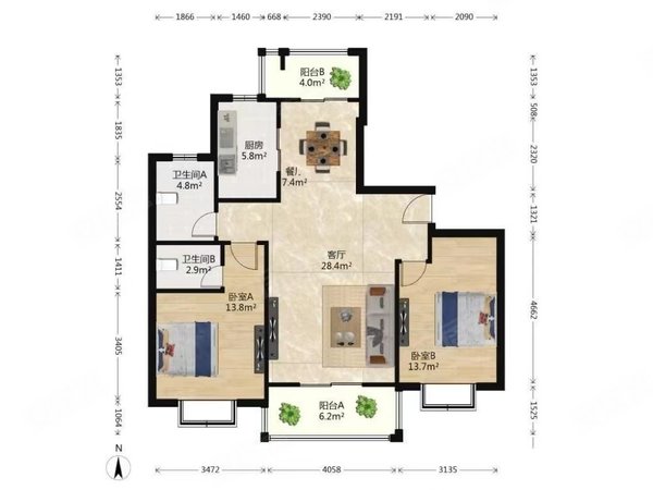 汇福家园16号周浦东地铁口近医谷园区周浦医院精装全配