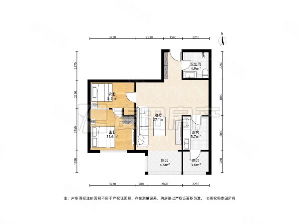 兰德华庭1室1厅1卫81.97㎡南698万