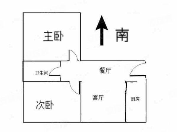 宏洋美都2室2厅1卫89.78㎡南48万