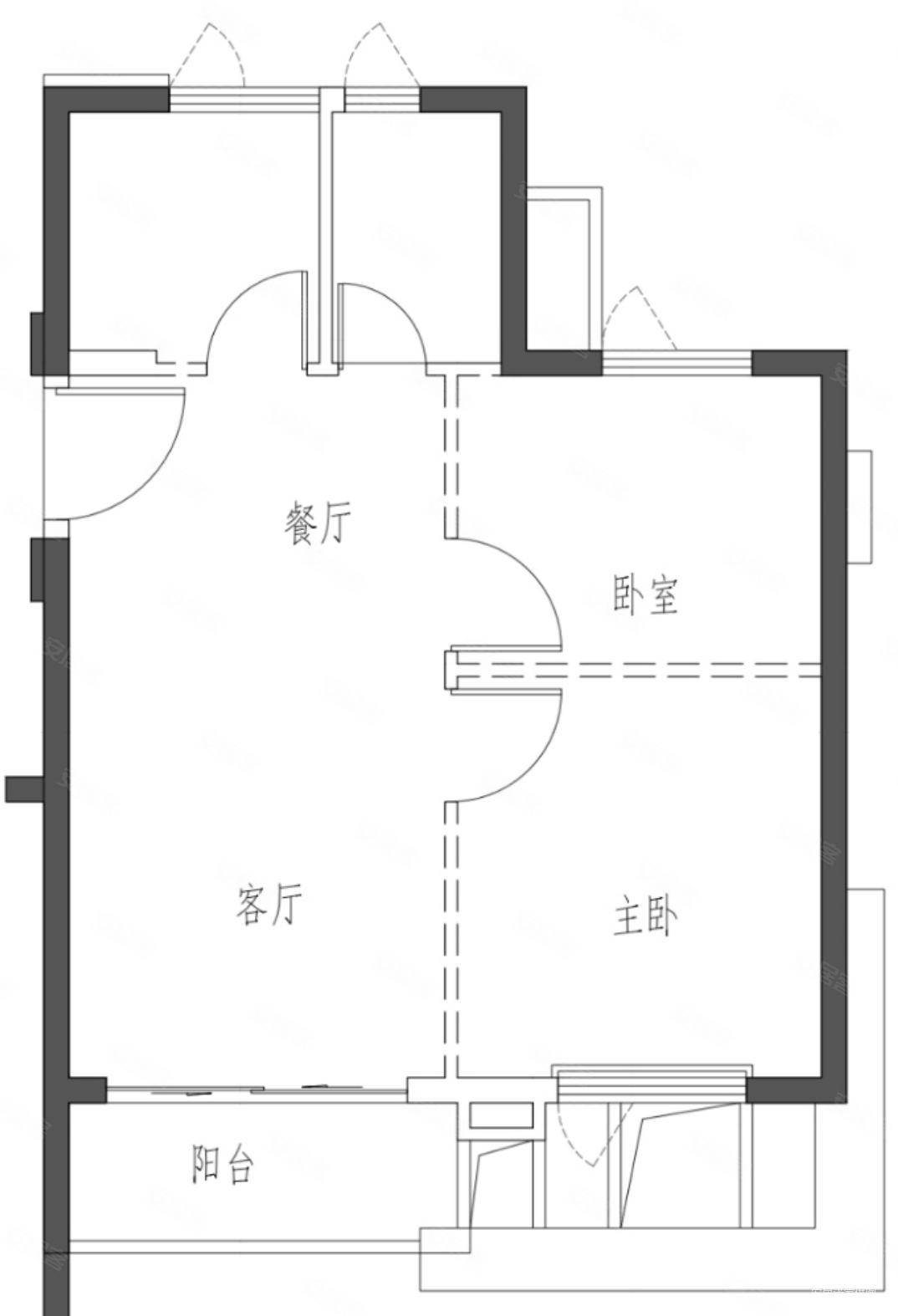 世茂云潮2室2厅1卫62.07㎡南北128万