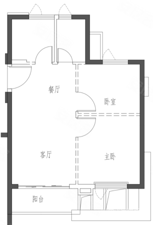 世茂云潮2室2厅1卫62.07㎡南北128万